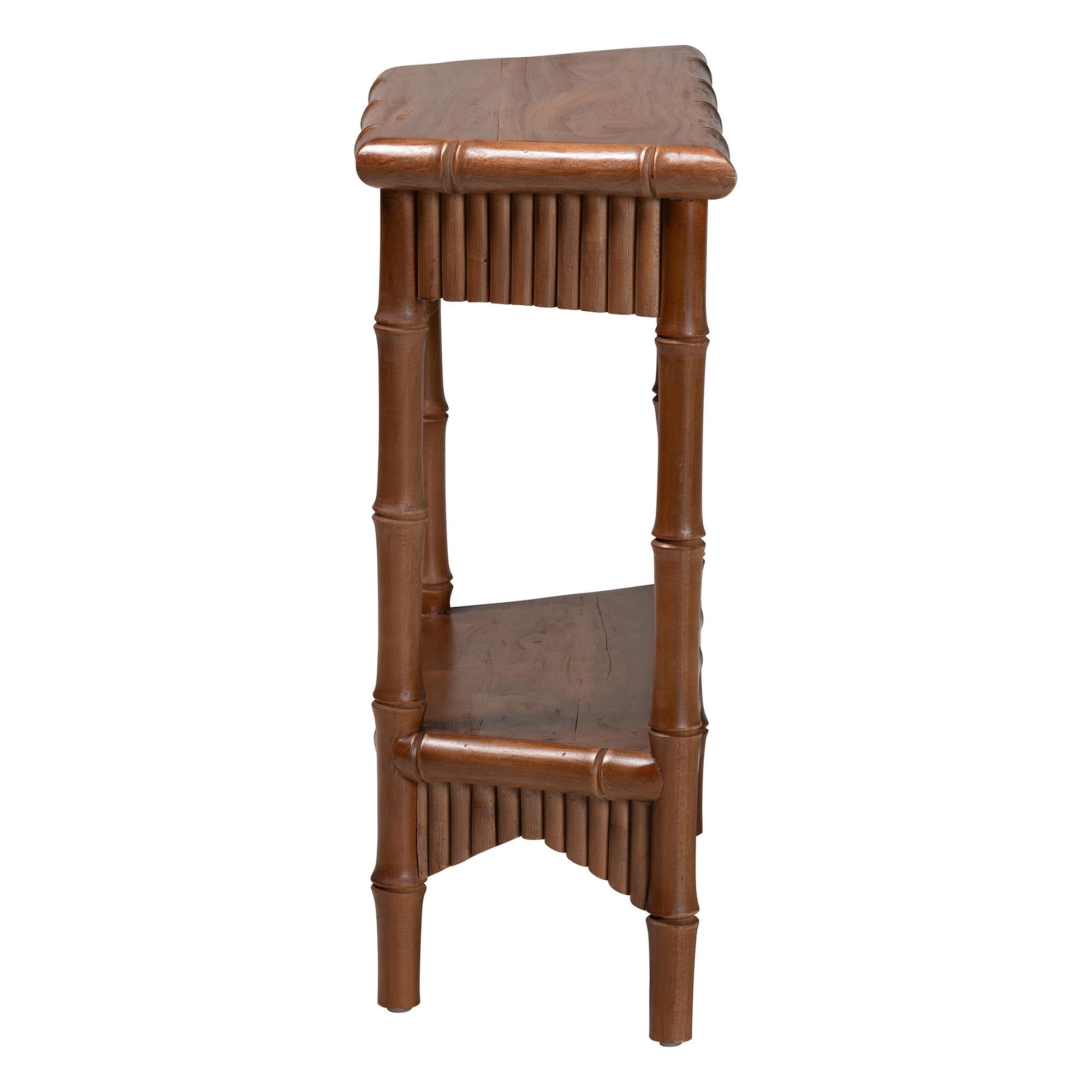 bali & pari Alessa Boho Console Table, 34 in., Mahogany Brown