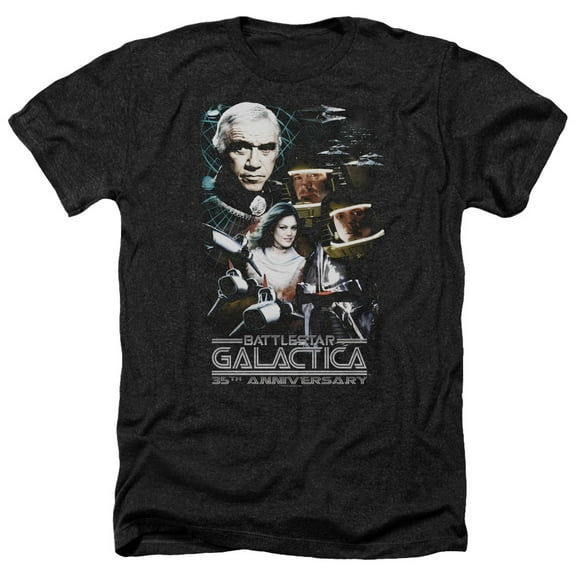 Bsg - 35Th Anniversary Collage - Heather Short Sleeve Shirt - Medium