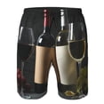 thumbnail image 3 of Fotbe Two Bottles Of Red And White Wine Trajes de Baño Estampados para Hombre, Shorts de Verano de Secado Rápido, Ropa de Playa, Bañadores-Large, 3 of 6