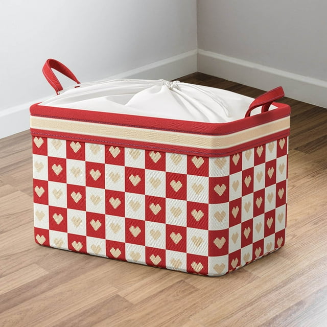 PRETXORVE Bacs de Rangement Grande Capacité Organisateurs Pliables Contenants de Rangement avec Poignées Tissu Épais pour Couverture Couette