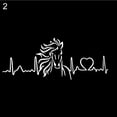 thumbnail image 2 of Opvise Horse Heartbeat Love Auto Car Adhesive Window Door Decal Sticker Decoration White, 2 of 3