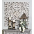 thumbnail image 3 of DecMode Traditional White Wood Carved Filligree Medallion Pattern Wall Décor , 36"W x 36"H, 3 of 14
