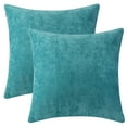 thumbnail image 2 of REGALWOVEN Uxcell Pack of 2 Chenille Throw Pillow Covers, Modern Solid Cushion Covers for Couch Sofa Home Navy Blue 18" x 18", 2 of 6