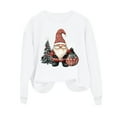thumbnail image 5 of asdoklhq Christmas Sweatshirt for Women Round Neck Hoodless Christmas Printed Casual Loose Sweatshirt White M, 5 of 6