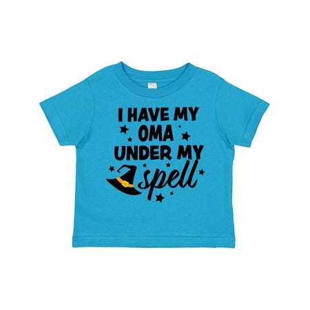 

Inktastic I Have My Oma Under My Spell with Cute Witch Hat Gift Toddler Boy or Toddler Girl T-Shirt