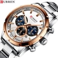 thumbnail image 2 of CURREN Men Watch,Calendar Minute Second Wristwatch Waterproof Case Dial Luminous Wrist Watch 8355 Luxury 3ATM Waterproof Quartz Men Second Sub-Dials Men Watch Luxury Business Luxury Classic Business, 2 of 7
