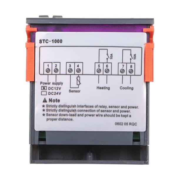 Controlador De Temperatura Inteligente, Controlador De Temperatura Digital STC-1000 Para El Refrigerador De Tanques De Agua Del Congelador Con Función De Alarma