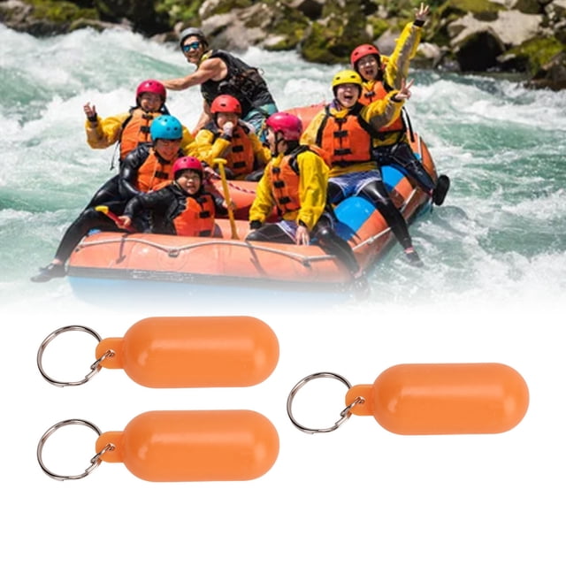 Llavero Flotante, Llavero De Navegación De Gran Flotabilidad ABS Y Acero Inoxidable Naranja Brillante 3 Piezas Para Navegar