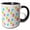 Black/White, variant on 3drose, Cute Aqua Blue, Red, and Green Decoratred Easter Egg Pattern, 11oz Two-tone Yellow Mug