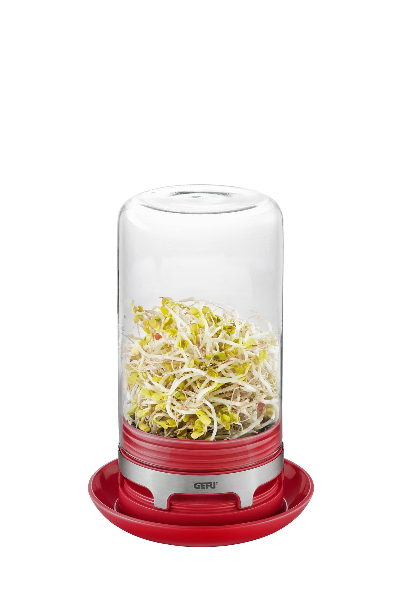 Sprouting Jar BIVITA Raspberry Red