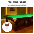 thumbnail image 3 of Vett 6pcs Billiard Pockets Leather Pool Snooker Table Replacement Nets Bags Kit, 3 of 4