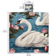 thumbnail image 2 of Swan Canvas Beach Blanket - Extra Large Picnic Mat for Outdoor Family Gatherings, Beach Trips, and Camping - Waterproof and Sand - Durable and Easy to Clean - 200x150cm, 2 of 6
