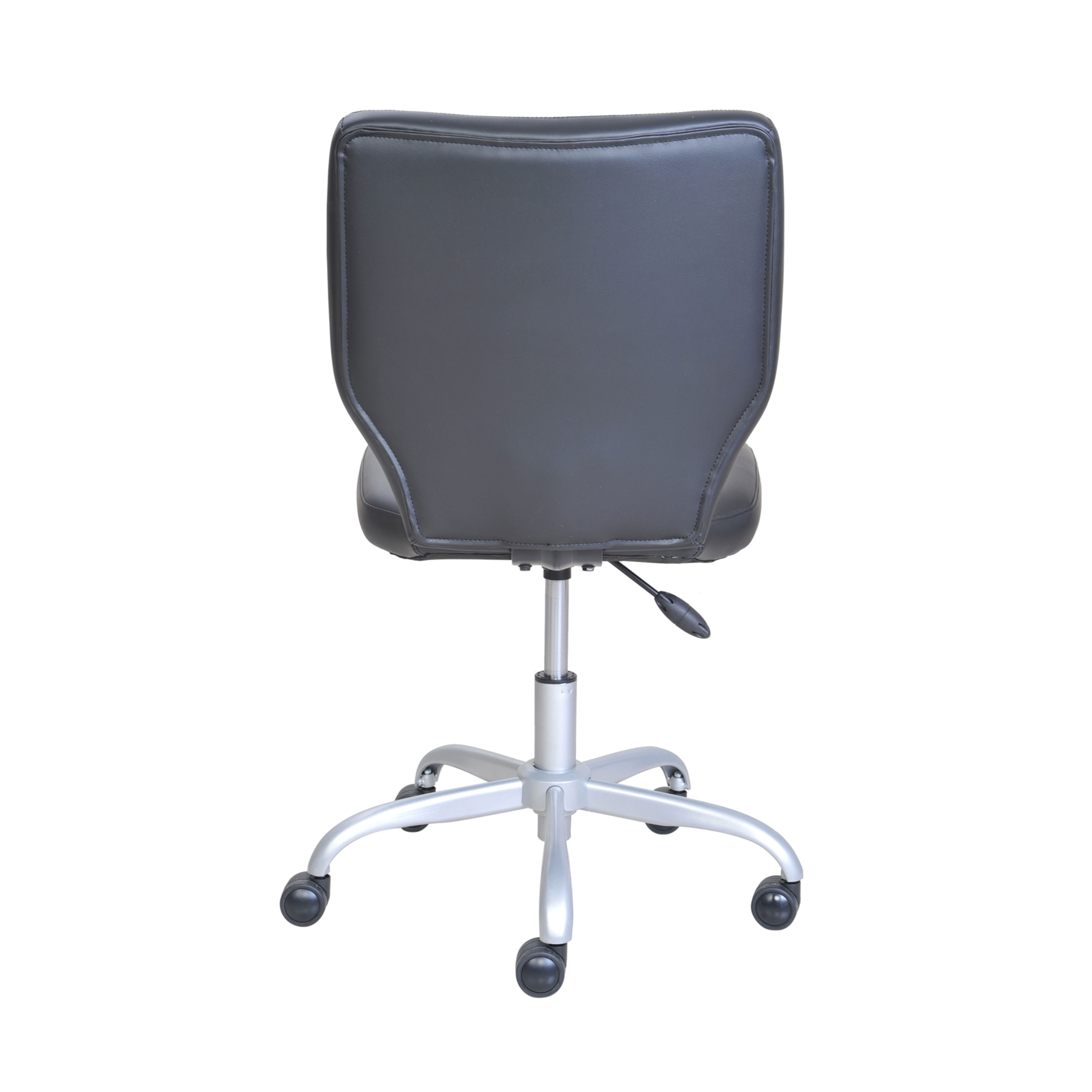Mainstays Mid-Back Office Chair with Matching Color Casters, Gray Faux Leather - image 4 of 6