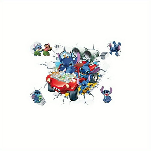 3D wall stickers, Stitch wall stickers, interior decoration, background wall decoration, room decoration, 50X40CM