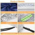 thumbnail image 3 of Car Cover Protector TeqHome Waterproof All Weather 190T Polyester Fiber Automotive Cover with Reflective Strips Installation Straps Buckle for Indoor Outdoor Use L For 15.1-15.7ft Sedan, 3 of 11