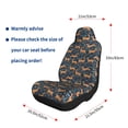 thumbnail image 4 of Naloa Reindeer Car Seat Covers 2PCs Front Car Seat Covers Universal fit for Most Cars SUVs and Trucks - 2 PCS, 4 of 5