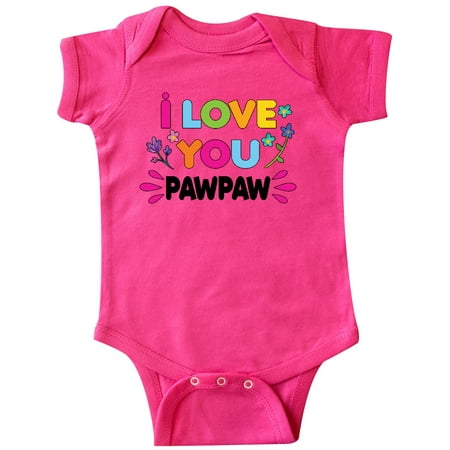 

Inktastic I Love You Pawpaw with Flowers Gift Baby Girl Bodysuit