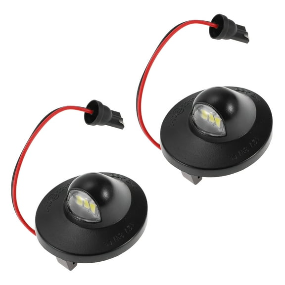 Unique Bargains 2 Pcs LED License Plate Light Tag Lamp Assembly for Ford F-150 F-250 F-350 1990-1999 White 6500K Clear Lens