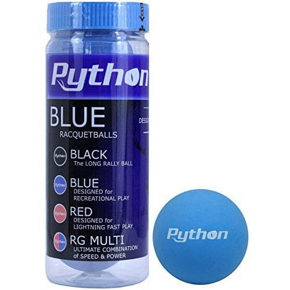 Python 3 Ball Can Blue Racquetballs (Standard Color w/Tournament Quality!) (1)