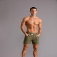 thumbnail image 5 of LYMAYTER ‌Men's Elastic Close-Fitting Shorts 4 Inch Elastic Drawstring Summer Big Pocket Shorts for S-4XL, 5 of 9