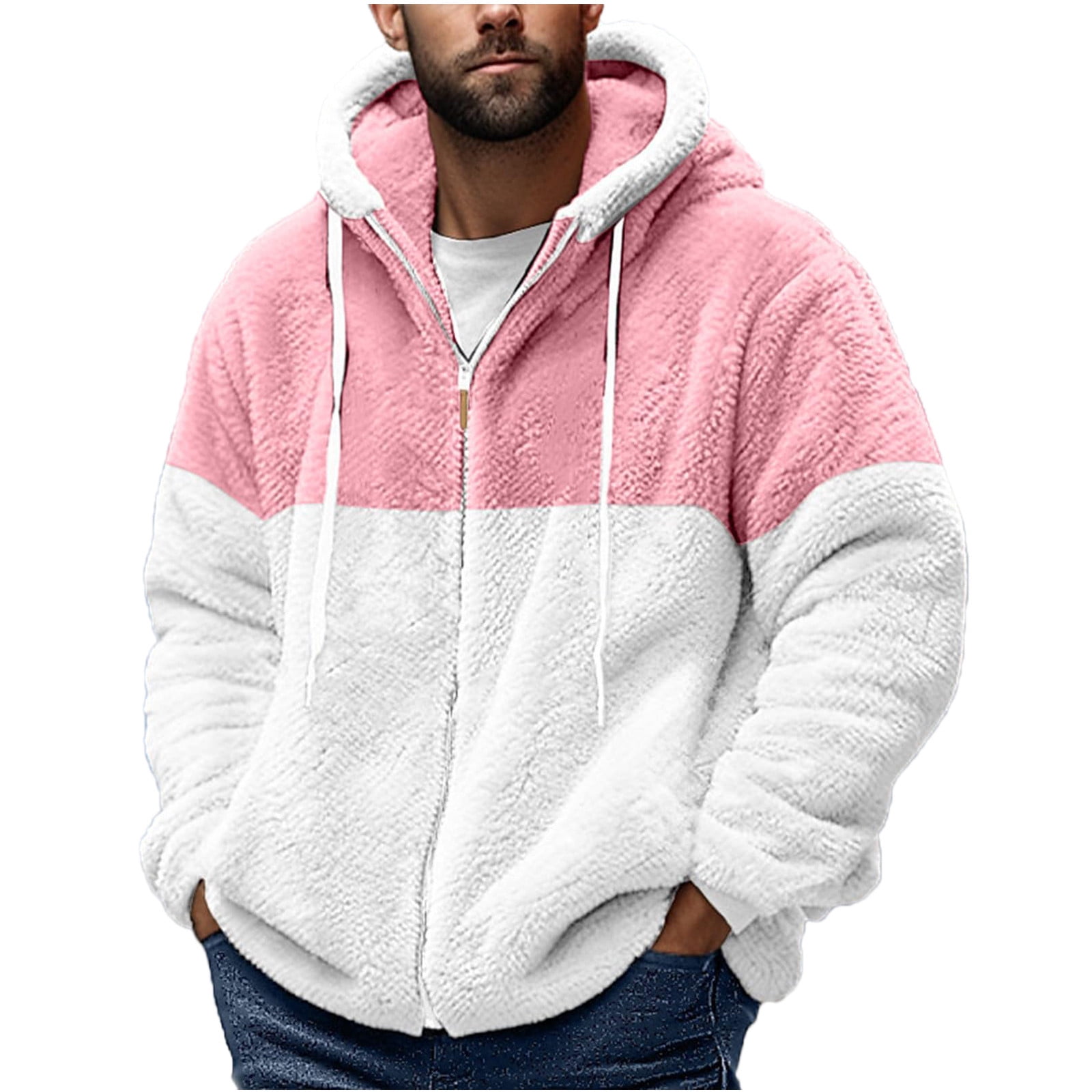 トップス PIGALLE PINK PIPING HOODIE WHITE S Men's Burnout hoodie with metal-look logo | Pink | Diesel