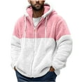 thumbnail image 2 of Miluxas Men's Full-Zip Hoodie, Fleece Hooded Sweatshirt with Zipper Pink 12(XXL), 2 of 5