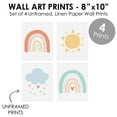 thumbnail image 5 of Big Dot of Happiness Hello Rainbow - Unframed Boho Linen Paper Wall Art - Set of 4 - Artisms - 8 x 10 inches, 5 of 7