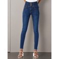 thumbnail image 2 of Women's Vintage Button Front Skinny Jeans Tummy  Smoothing Leg Lengthening, 2 of 5