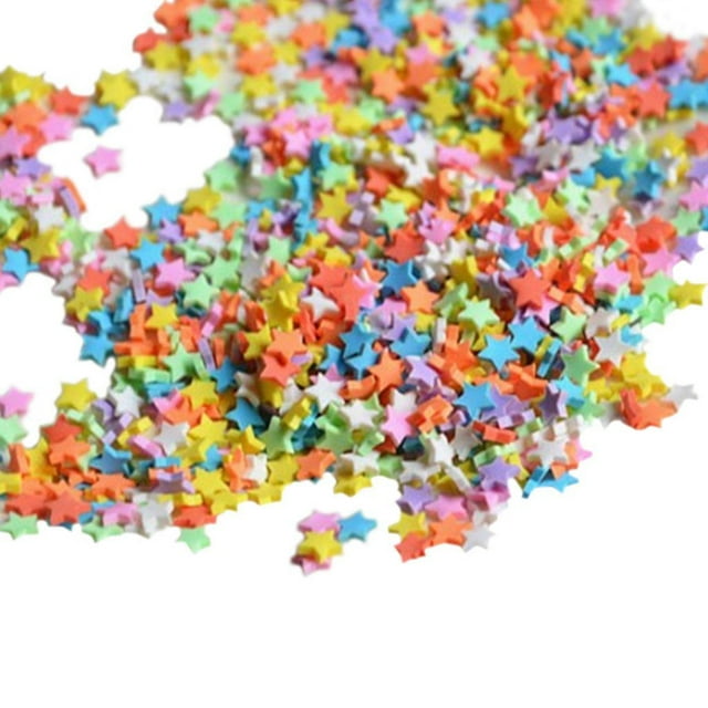 Rebanadas de arcilla polimérica 3D, dulces falsos, chispas cremosas, decoración para teléfono DIY Pentagrama 100g