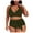 Green, variant on PEASKJP Women Bikini Swimsuits Straps Halter String Top And High Cut Briefs Two Piece Swim Setss Bathing Suits for Women Tummy Control White 4X-L