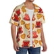 thumbnail image 2 of Fotbe Cups of Tea Camisa Estampada de Manga Corta para Hombre, Casual de Verano, Estilo Playero, Sin Arrugas-Large, 2 of 5
