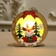 thumbnail image 2 of Colgante Irfora Decoración de Navidad delicada portátil Colgante de iluminación de madera Colgante de decoración de árbol de Navidad Modo de círculo colgante Irfora Colgante, 2 of 7