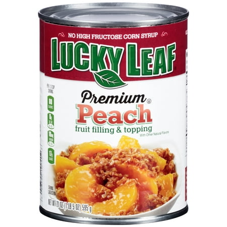 (3 Pack) Lucky Leaf Fruit Filling & Topping, Premium Peach, 21 (Best Peach Pie In Atlanta)