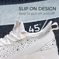 thumbnail image 5 of LUCKY STEP Fashion Rhinestone Mesh Sneaker Breathable Glitter Walking Shoes,White,Womens, 5 of 12