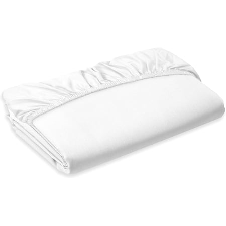 Elegant Comfort Queen Fitted Sheet, Deep Pocket Cooling Microfiber Bed Sheet, White