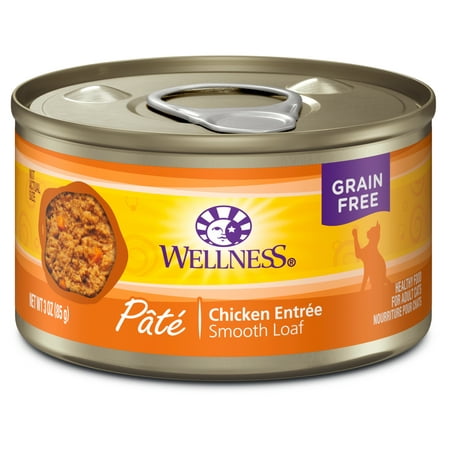 Wellness Complete Health Grain Free Canned Cat Food, Chicken Pate, 3 Ounces (Pack of 24)