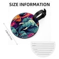 thumbnail image 5 of Elephant 2pcs PU Leather Round Bag Tags with Privacy Cover and Name ID Tag - Suitcase Tags for Travel Luggage, Handbags, Backpacks, School Bags, 5 of 6