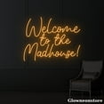 thumbnail image 2 of Glowneon Welcome To The Madhouse Neon Sign, Welcome To The Madhouse Led Sign, Motivation Quotes LED, 2 of 5