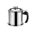 thumbnail image 1 of CAROOTU 3 in 1 Kitchen Stainless Steel Oil Filter Strainer Colander Reuse Fry Oil Can Pot Home, 1 of 7