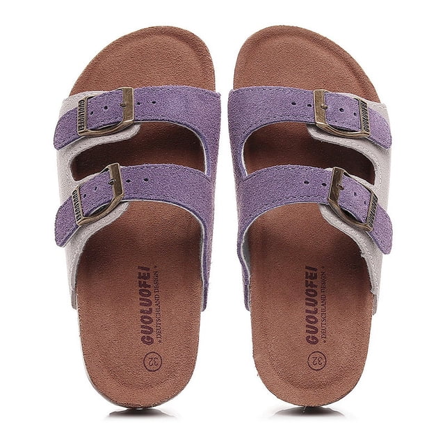 Zapato de gamuza Sandalia Mule Mujer Plataforma Zapatillas de corcho