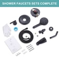 thumbnail image 7 of Wowow Single-Handle 8-Spray Shower Faucet 1.8 GPM with Adjustable Head and Tub Spout in Oil Rubbed Bronze (Valve Included), 7 of 7