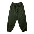 thumbnail image 4 of BRELIL Men Plus Size Harem Pants Loose Flowy Boho Lounge Trousers Drawstring Waist Vacation Casual Long Pants Solid Summer Fashion Outfits, Army Green 2XL, 4 of 6