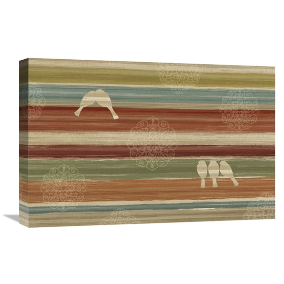 Global Gallery Daphne Brissonnet 'Mumbai Rainbow Birds I' Canvas Wall Art