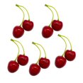 thumbnail image 1 of Cheer.US 30 piezas de cerezas artificiales realistas de imitación, pequeñas cerezas rojas y negras, modelo de fruta falsa, decoración para casa, cocina, fiesta, adorno de escritorio, 1 of 6