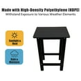 thumbnail image 5 of HDPE Patio Bar Set, Outdoor Bar Stools, Weather Resistant, for Poolside, Garden, Yard, Balcony (Black, 2 Piece), 5 of 5