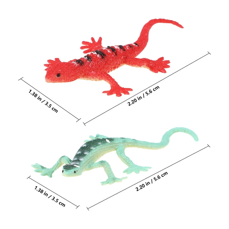 HEANUJJ 24Pcs Sticky Lizard Props Stretchy PVC Models for Party