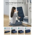 thumbnail image 4 of SONGMICS 30 Inches Folding Storage Ottoman Bench, Storage Chest, Foot Rest Stool, Midnight Blue ULSF47IN, 4 of 4