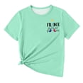 thumbnail image 6 of SXcggal Girls Short Sleeve Shirts Kids Summer Tops Crewneck Tees 3 13 Years Cute Fashionable Casual Girl Top, 6 of 6