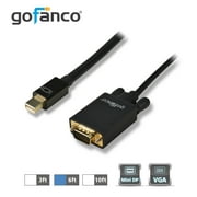 gofanco 6ft Mini DisplayPort to VGA Adapter Cable - Black (mDPVGA6F)