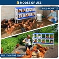thumbnail image 5 of EuKer 10-Holes Chicken Nesting Box with Bracket, Heavy-Duty Metal Laying Boxes for Backyard, Farms, Chicken Coop, Blue, 5 of 7
